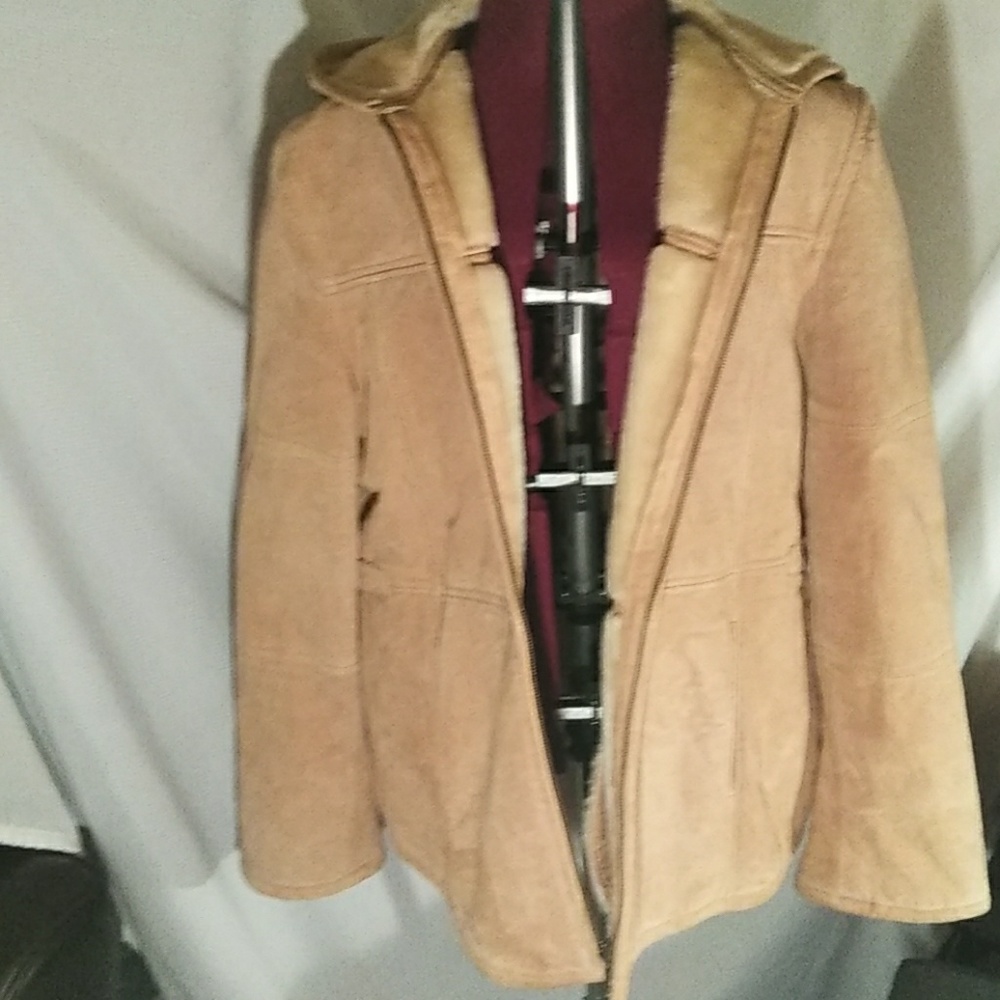 Leather/faux fur jacket 1X
